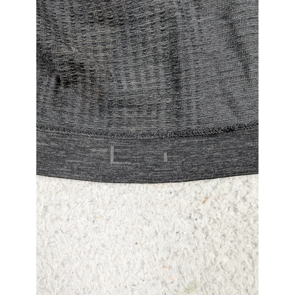 Lululemon Polo Shirt Mens Large Gray In Practice Striped Performance Golf - Picture 4 of 10